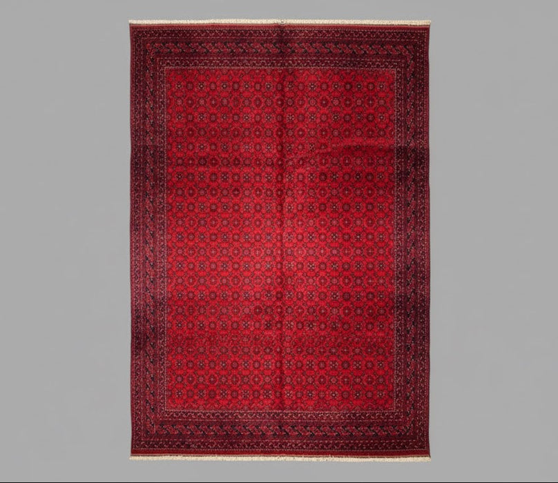 Terkaman Tribal Afghan Oriental Rug, size 8' 11" x 11" 4" (C)