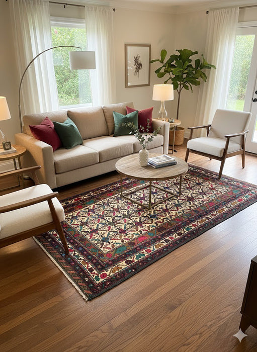 Terkaman Tribal Baluch Oriental Rug; 3' 8" x 6" (A)