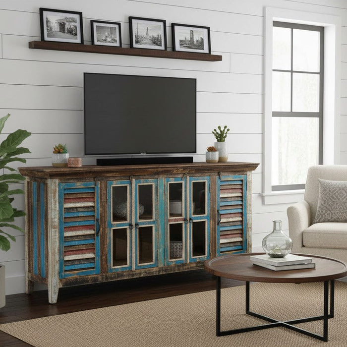 La Boca Shutter Sideboard with Glass Doors - 75"
