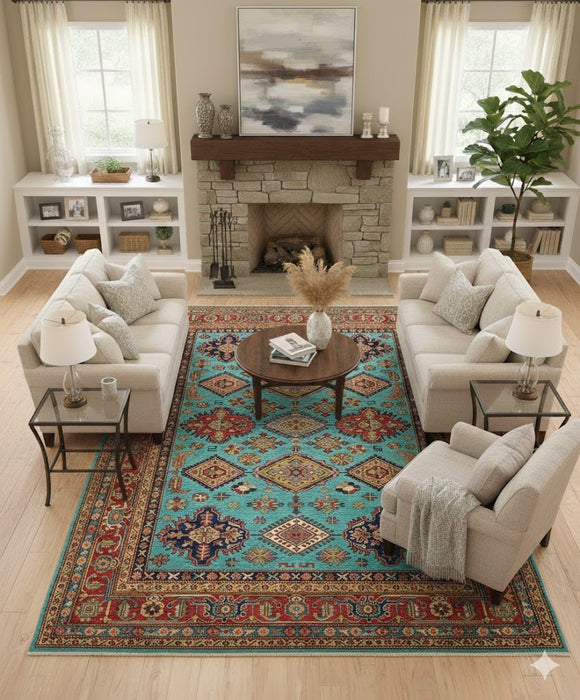 Kazak 100% Wool Large Rug 10' x 13'