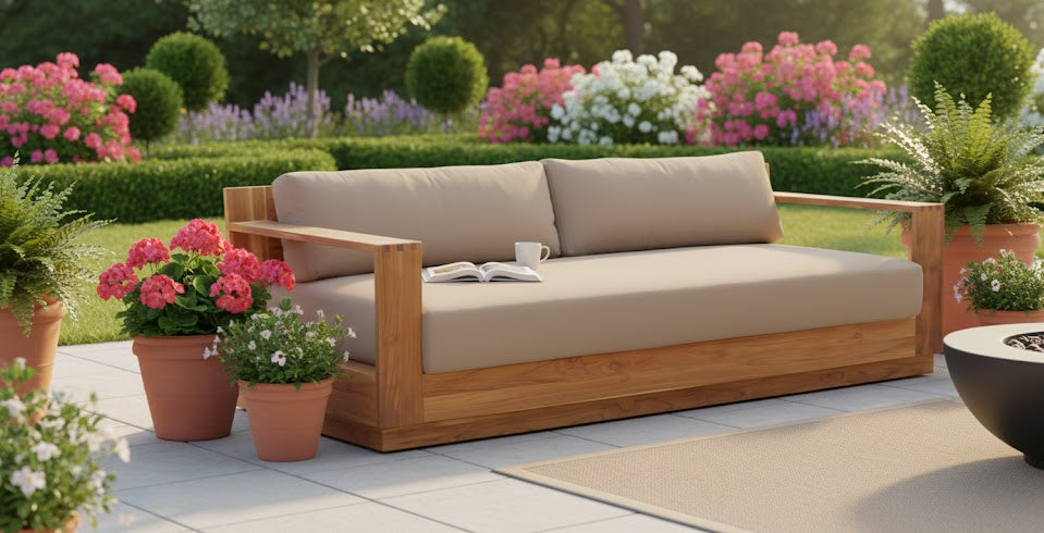 Paradiso Outdoor Teak Wood Sofa - 84"