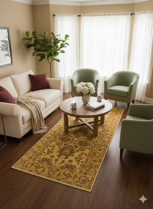 Hand-Knotted Sultanabad Vegetable-Dyed Wool Rug, 2' 6" x 6' 4"  (K)