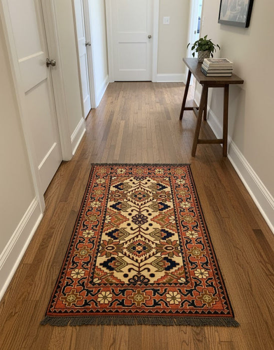 Terkaman Tribal Afghan Oriental Rug, size 2' 9" x 4' 3" (Q)