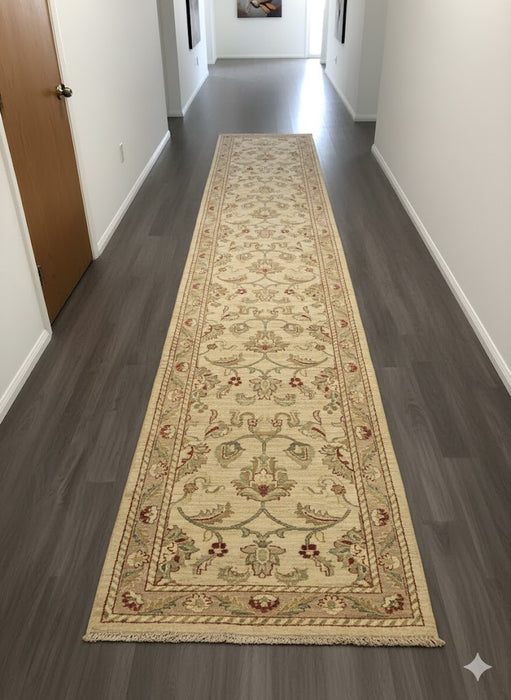 Hand-Knotted Sultanabad Vegetable-Dyed Wool Rug, 2' 7" x 11' 8"  (K)