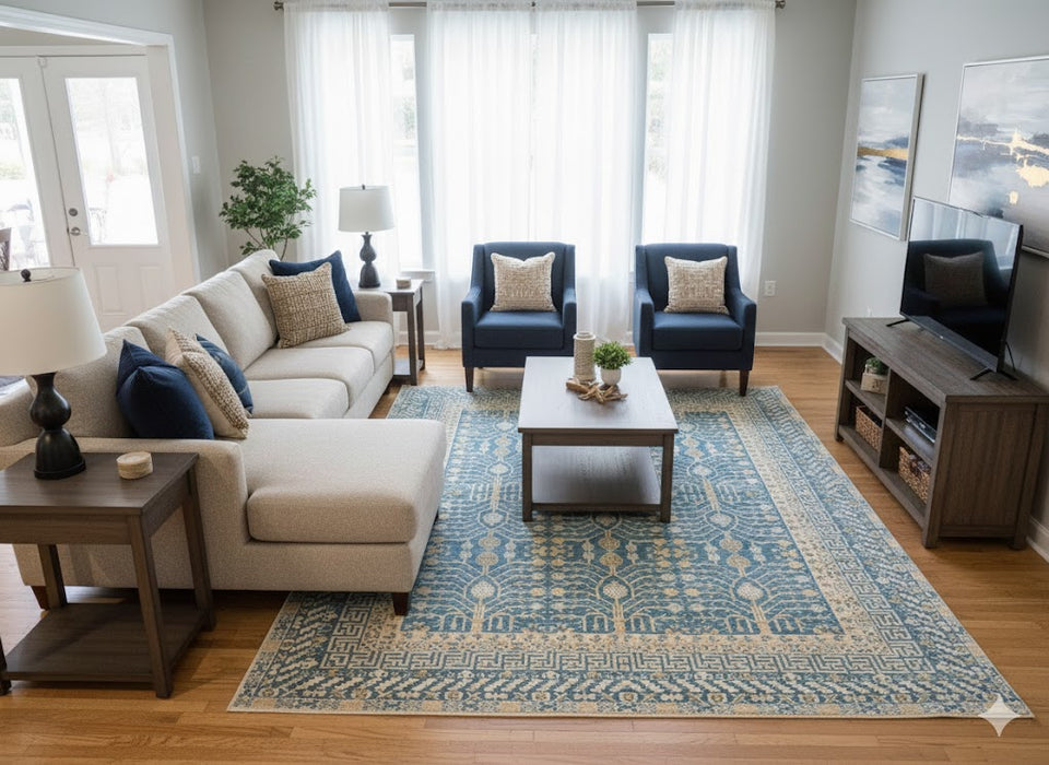 Khotan Pomegranate design Oriental Rug, size 9' 6"  11' 7"  (D)