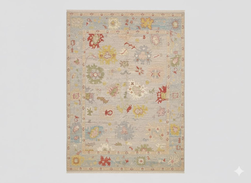 Hand-Knotted Sultanabad Vegetable-Dyed Wool Rug, 8' 3" x 10' 2" (K)