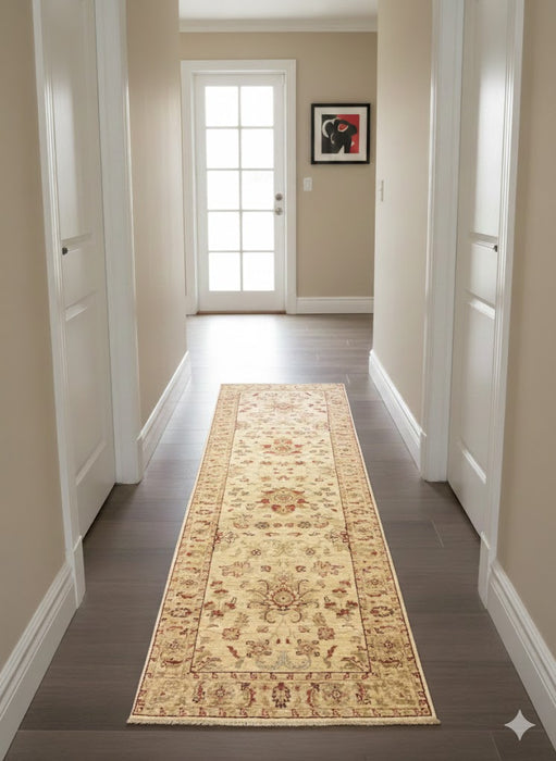 Hand-Knotted Sultanabad Vegetable-Dyed Wool Rug, 2' 8" x 9' 9" (K)