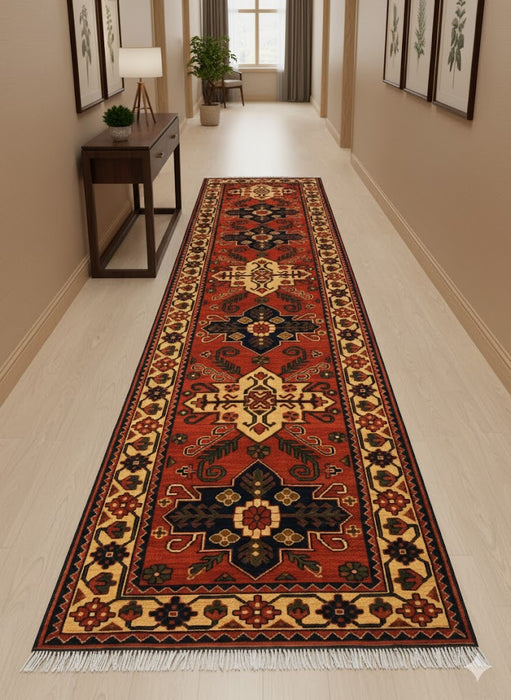 Terkaman Tribal Afghan Oriental Rug, size 3' x 7' 8" (Q)