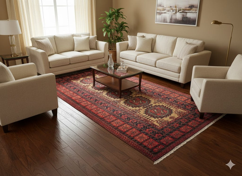 Terkaman Tribal Baluch Oriental Rug; 4' 4" x 8' 7"  (A)