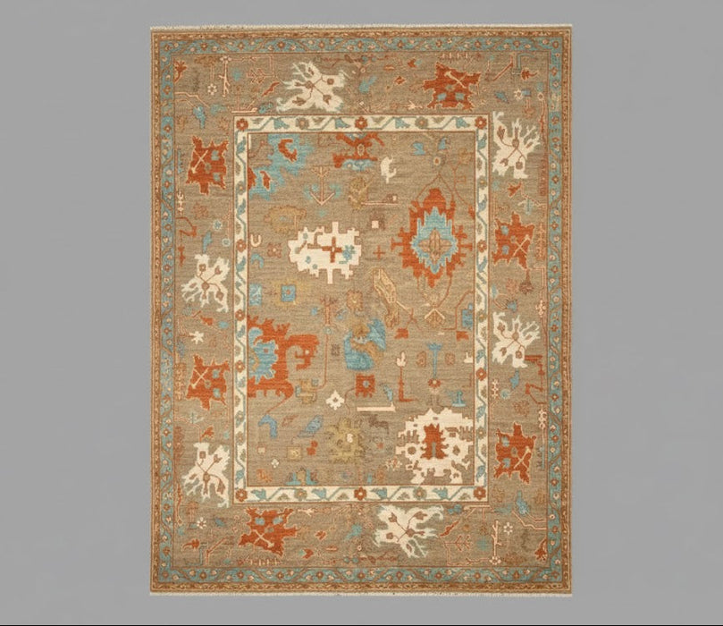 Hand-Knotted Sultanabad Vegetable-Dyed Wool Rug, 9' 2" x 11' 9"  (K)