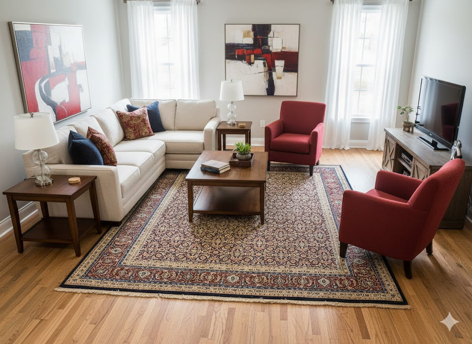 Sultanabad 100% wool Hand Made Rug - size 8' 10" x 12"  (P)