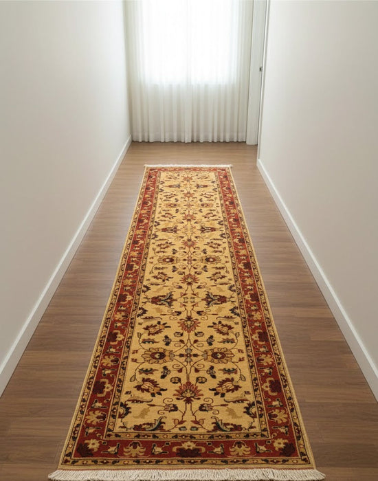 Sultanabad 100% wool Hand Made Rug - size 2' 9" x 9' 9"  (P)