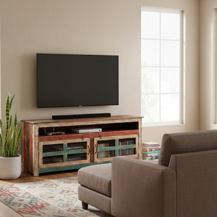 La Boca Glass Door TV Stand - 65"
