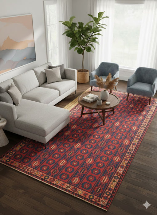 Antique Caucassion Rug, circa 1910-1920. 4' 8" x 9' 8"