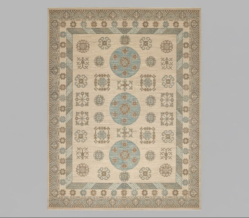 Khotan Pomegranate design Oriental Rug, 8' 1" x 10' 1" (D)