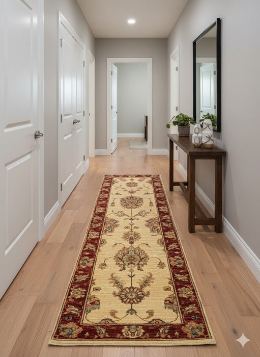 Hand-Knotted Sultanabad Vegetable-Dyed Wool Rug, 2" x 4' 9" (K)