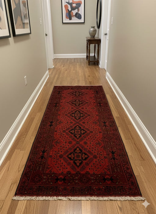 Terkaman Tribal Afghan Oriental Rug, size 2' 8" x 6' 3"  (C)