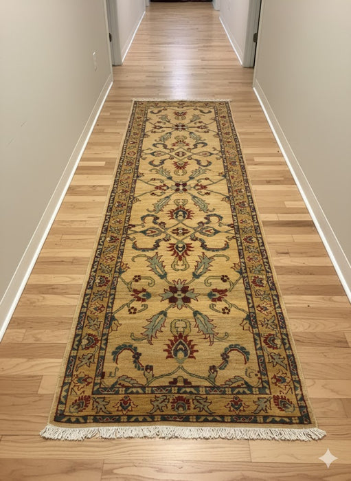 Hand-Knotted Sultanabad Vegetable-Dyed Wool Rug, 2' 8" x 8' 10"  (K)