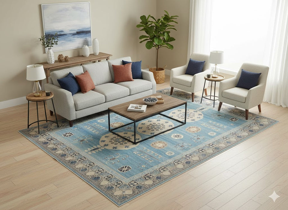 Khotan Samarkand Large Hand made Oriental Rug, size 10' 3" x 12' 6"