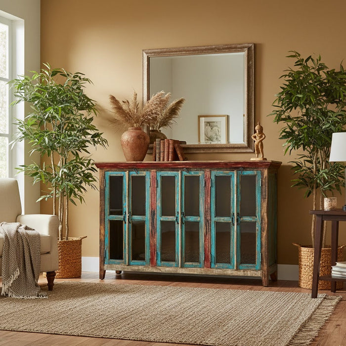 La Boca Rustic Solid Wood 48" High Sideboard