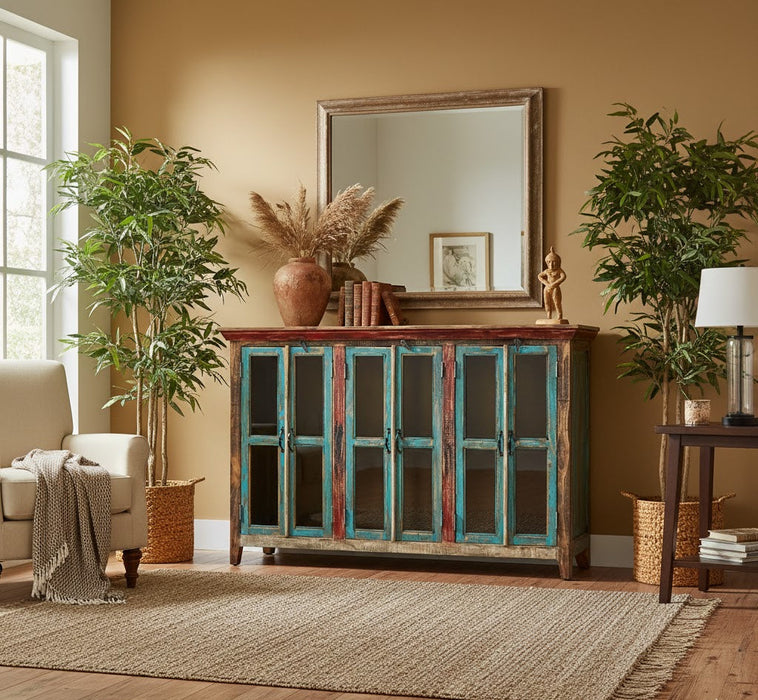 La Boca Rustic Solid Wood 48" High Sideboard