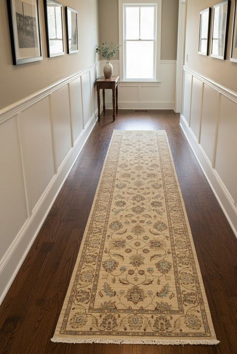 Hand-Knotted Sultanabad Vegetable-Dyed Wool Rug, 2' 5"x 11' 1"  (K)