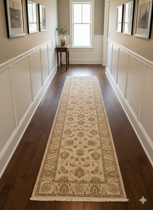 Hand-Knotted Sultanabad Vegetable-Dyed Wool Rug, 2' 5"x 11' 1"  (K)