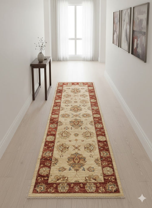 Hand-Knotted Sultanabad Vegetable-Dyed Wool Rug, 2' 9" x 8' 7"  (K)
