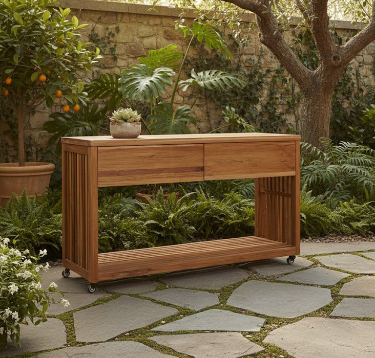 Paradiso Outdoor Teak Natural Kitchen Island