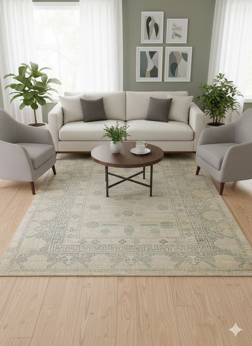 Khotan Pomegranate design Oriental Rug, size 4' 10" x 7' 9" (D)