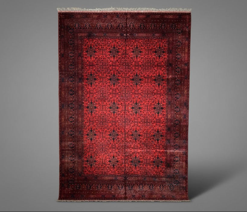 Terkaman Tribal Afghan Oriental Rug, size 9' 8" x 13' 4"  (C)