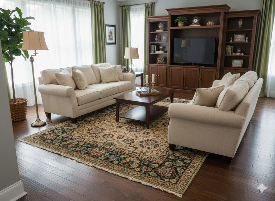 Sultanabad 100% wool Hand Made Rug, 8' x 10' (P)