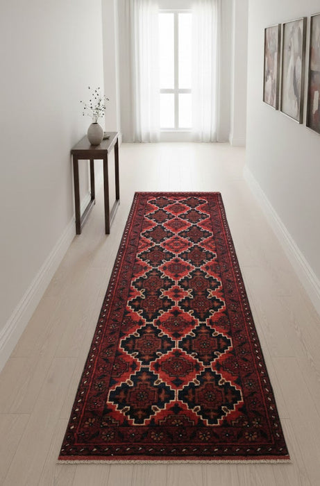 Terkaman Tribal Afghan Oriental Rug, size 1' 10" x 4' 8"  (C)
