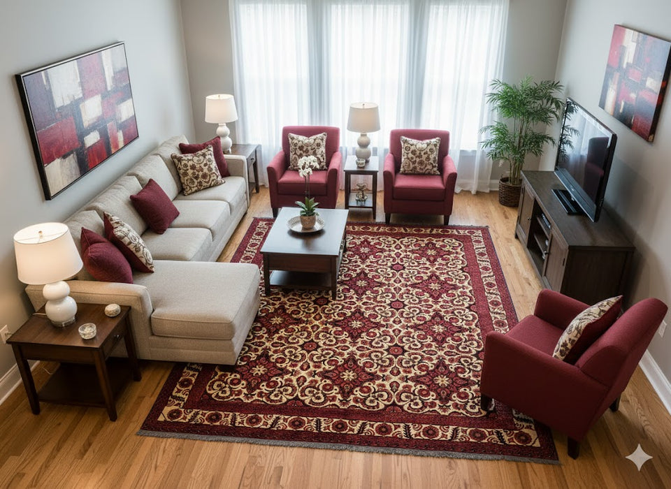 Terkaman Tribal Afghan Oriental Rug, size 9' 8" x 12' 2" (C)