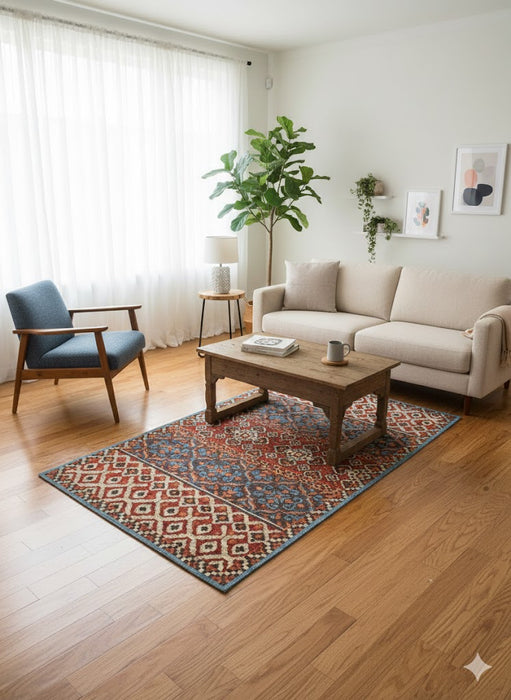 Persian-Inspired. Modern Defined. Turkish Made Rug, size 5" x 8"(O) tufted