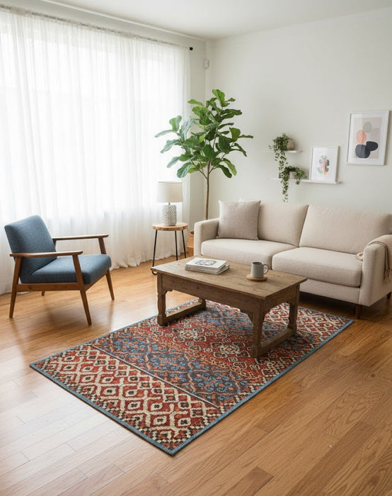 Persian-Inspired. Modern Defined. Turkish Made Rug, size 5" x 8"(O) tufted