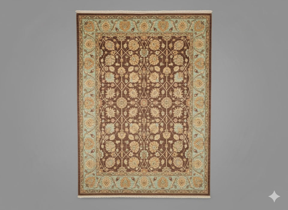 Hand-Knotted Sultanabad Vegetable-Dyed Wool Rug, 8' x 5' 3" (K)