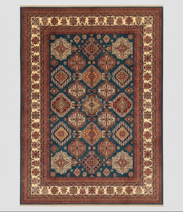 Hand-Knotted Vegetable Dye Kazak Rug from Pakistan, 8' 2" x 10' 10"
