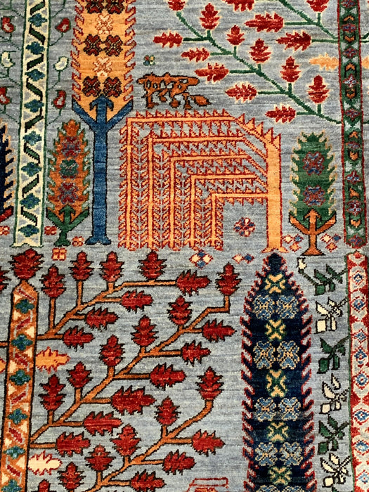 Hand-Knotted Sultanabad Vegetable-Dyed Wool Rug, 8" x 10"  (K)