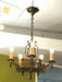 Antique Cast Bronze 1920's Arts and Crafts / Mission Style Chandelier - Crafters and Weavers