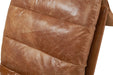 NEW! Prima Classe Rustic Modern Chair and Ottoman Set - Light Brown Leather - Crafters and Weavers