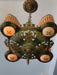 1920’s Art Deco Slip Shade Hanging Light Fixture - Beardslee Williamson - Crafters and Weavers