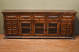 Keystone Panel Door TV Stand - 83" (2 Colors Available) - Brown - Crafters and Weavers