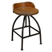Ashland Low-Back Adjustable Height Bar Stool - Crafters and Weavers