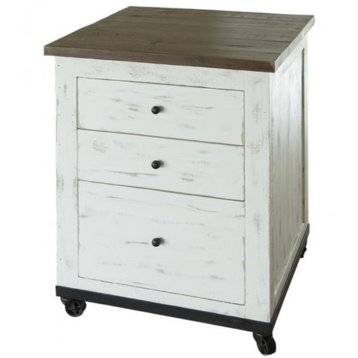 Greenview Mod File Cabinet - Distressed White - Crafters and Weavers