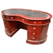 Legacy Leather Top Kidney Desk - Crafters and Weavers