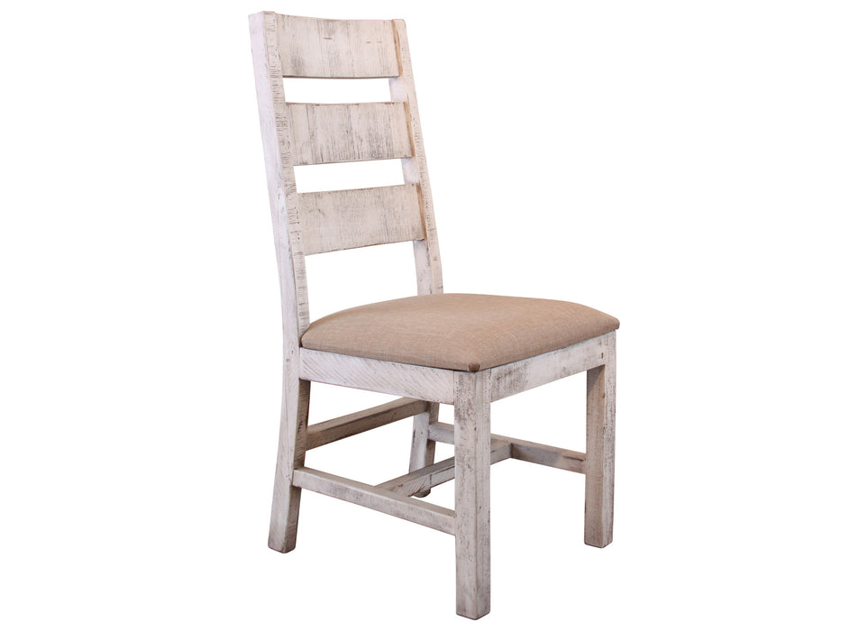 Bayshore Distressed White Dining Chair #1022 - Crafters and Weavers