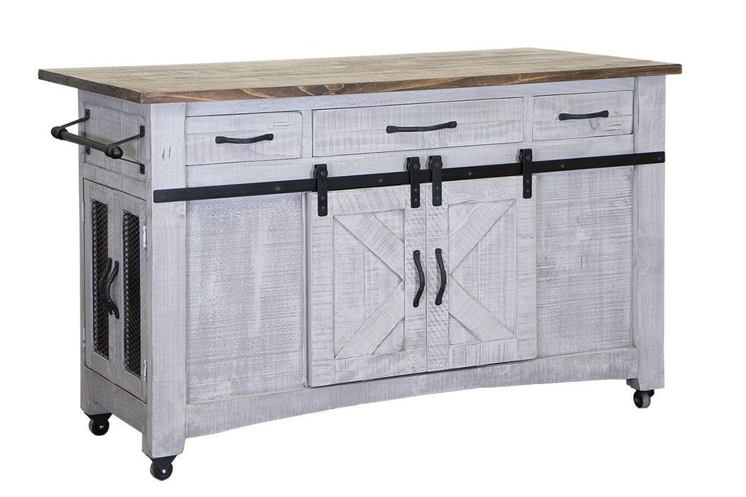 Greenview Kitchen Island - Distressed Gray (options available)