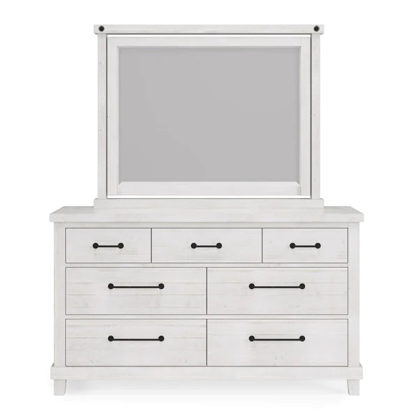 black and white dresser Distressed Rustic Modern Solid Wood Cross Bar 7 Drawer Dresser