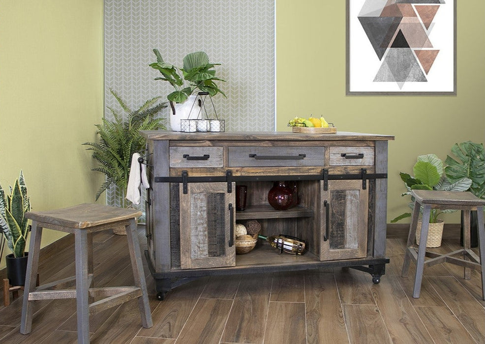 Greenview Loft Rustic Modern Kitchen Island - (options available)